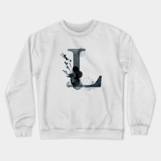 Floral Monogram L Dark Herbs And Flora Crewneck Sweatshirt